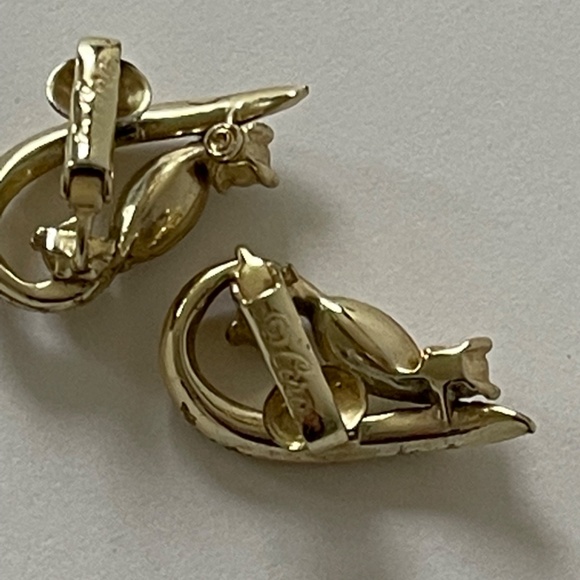 Earrings Vintage Jomaz Berger Coro Signed 3 Pairs Pearls Rhinestones - Picture 5 of 15